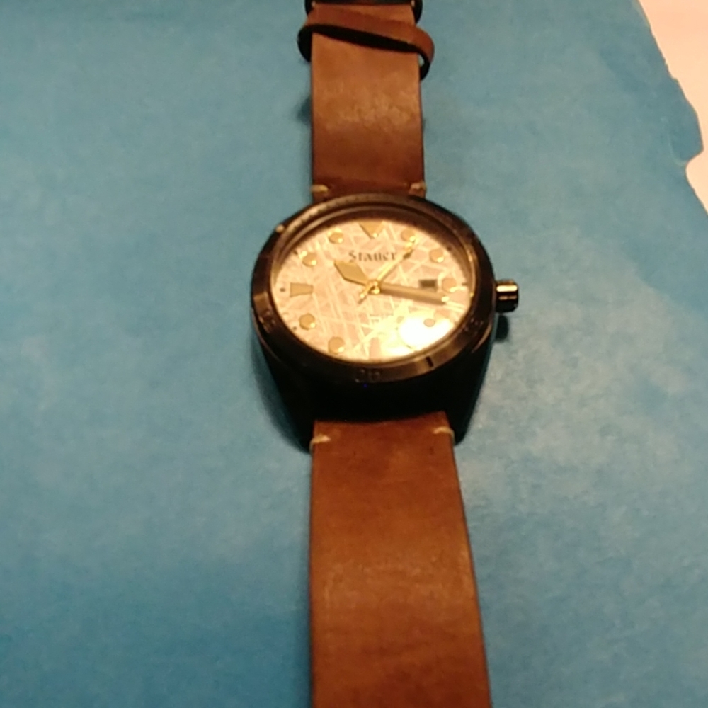 Stayed genuine meteroit face watch unisex